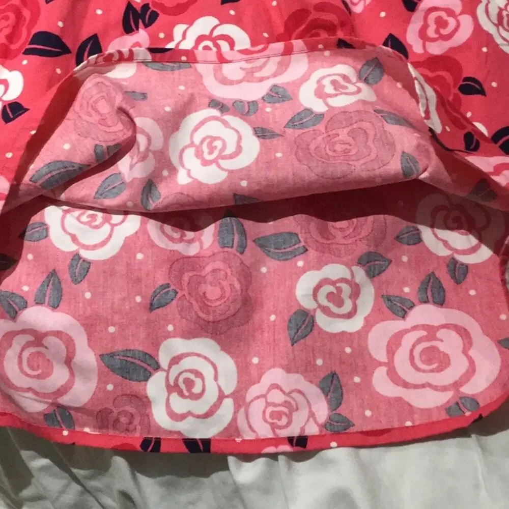 Gymboree 4t coral pink navy rose dress NWT